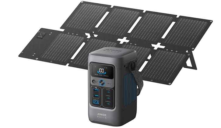 Anker SOLIX C200 DC Power Bank Station and 60W Solar Panel