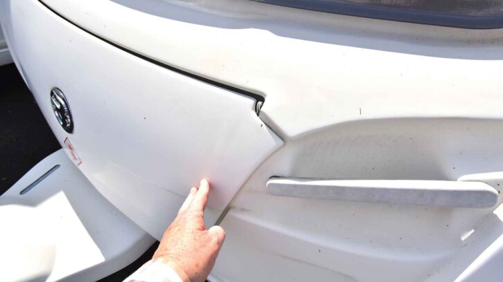 Checking the front gas locker for fading