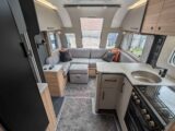 The lounge and kitchen in the Bailey Pegasus Black Bologna