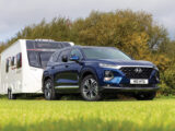 The Santa Fe hitched up to a caravan