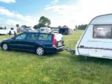 The caravan being towed