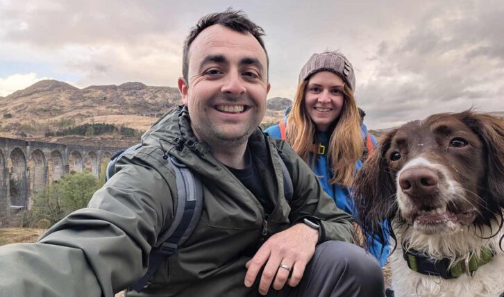 Tom, Sasha and Freddie at the Kendal CAMC Site