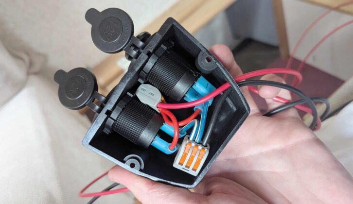 The terminals inside the surface-mount housing