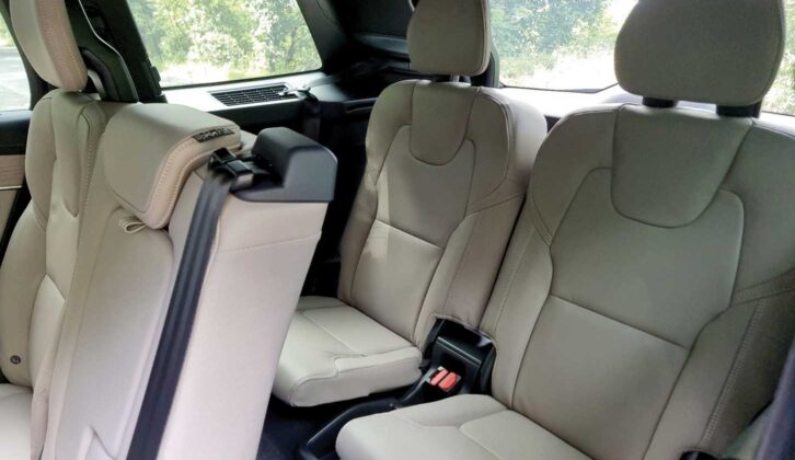 The rear seats in the Volvo
