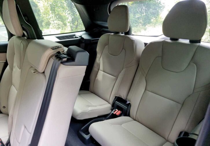 The rear seats in the Volvo