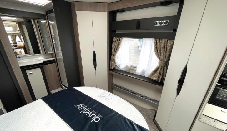 The storage in the bedroom