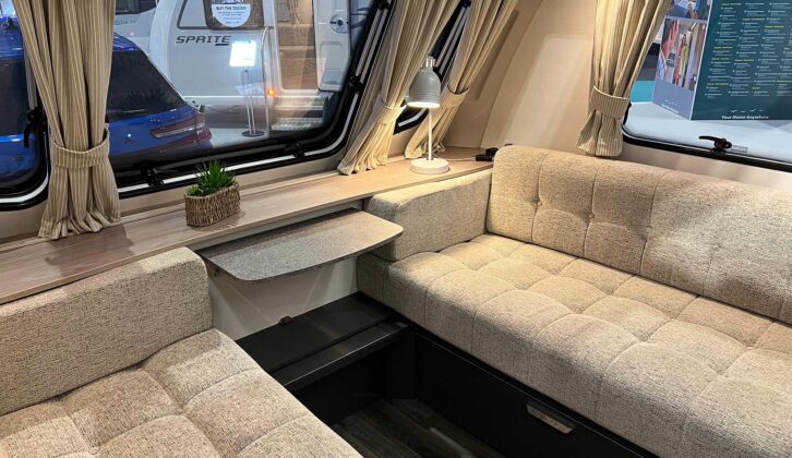 The front lounge in the Sprite Alpine 4
