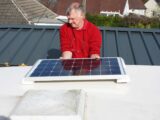 Fitting a solar panel to a caravan roof