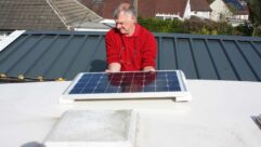 Fitting a solar panel to a caravan roof