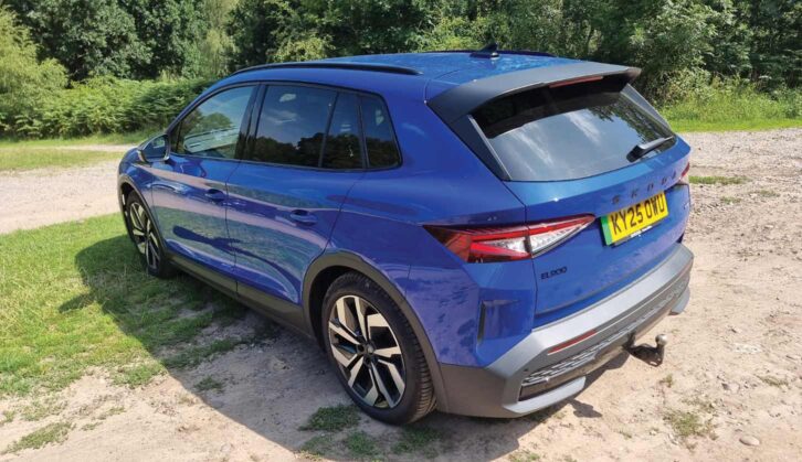 The Škoda from the rear