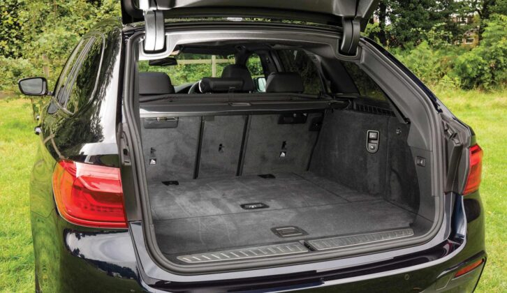 The boot space in the BMW