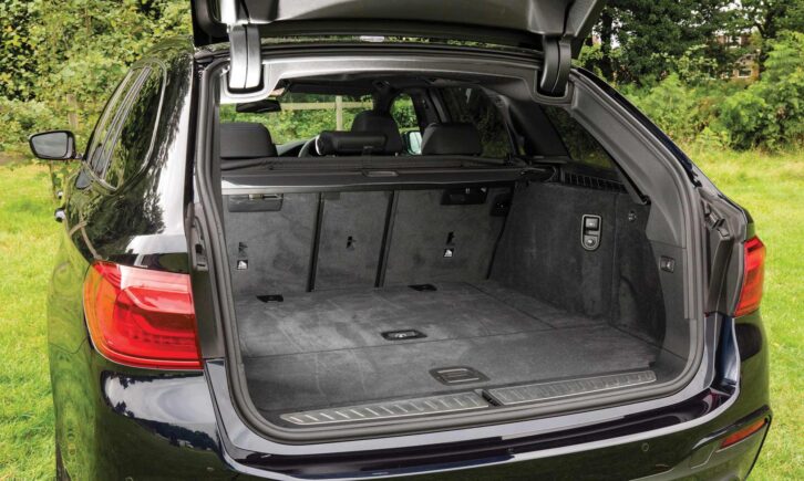 The boot space in the BMW