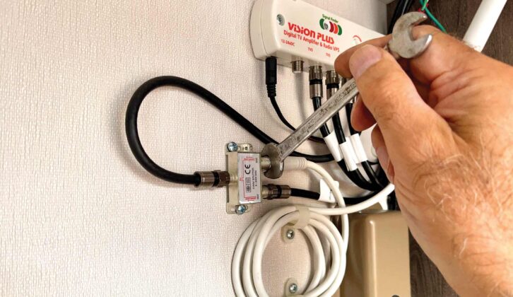 Detaching the coaxial cable