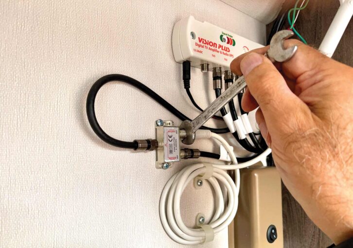 Detaching the coaxial cable