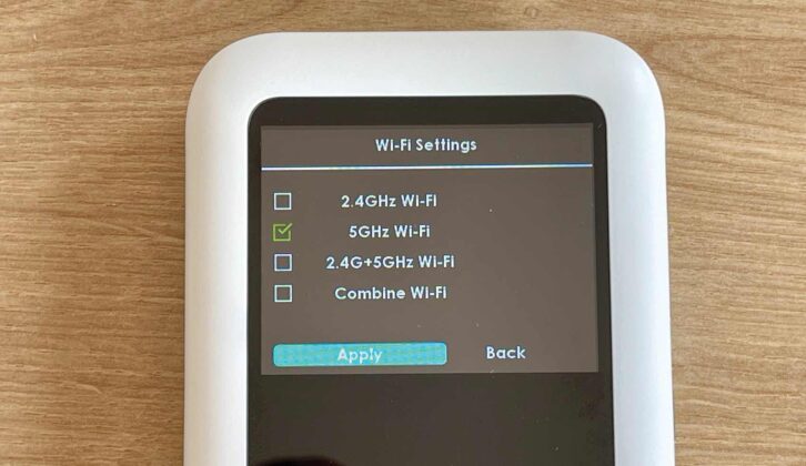 Selecting the Wi-Fi setting