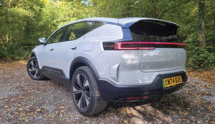 The Polestar from the rear