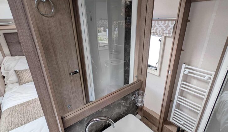 The doors on both sides of the basin