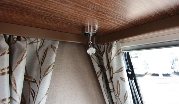 One of the corner spotlights