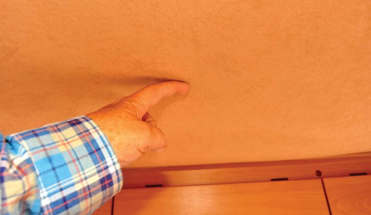 Checking the roof lining