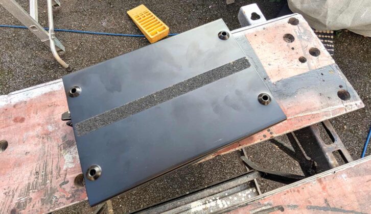 The mounting holes viewed from underneath