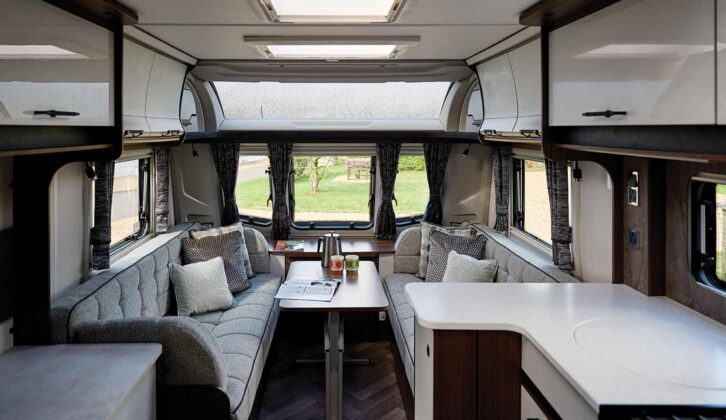 The roomy and airy lounge