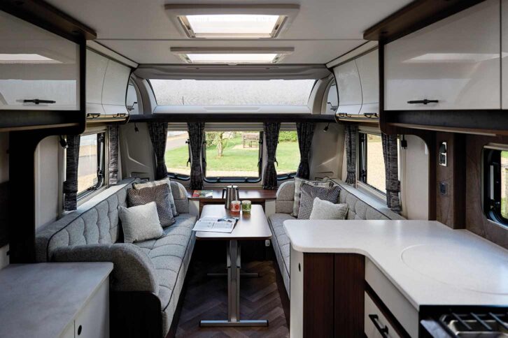 The roomy and airy lounge