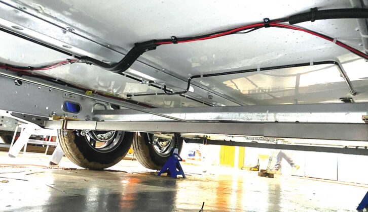 Cabling underneath a tourer