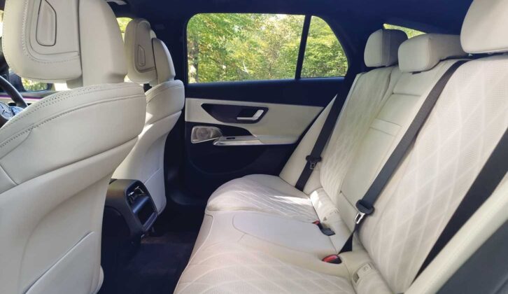 The rear passenger seats