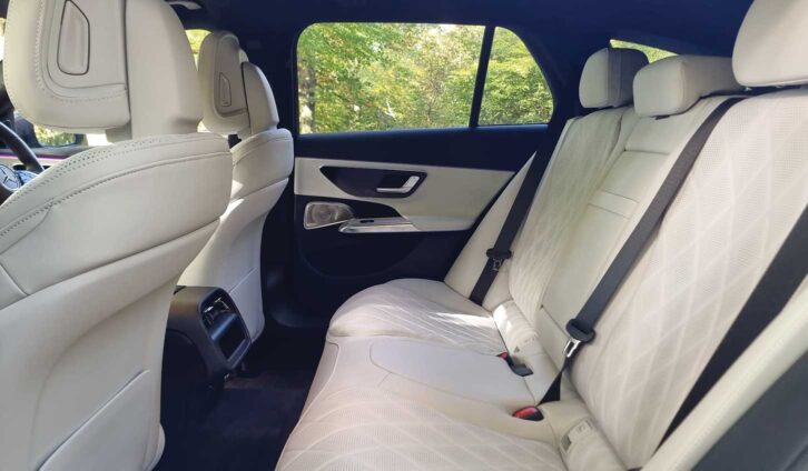 The rear passenger seats