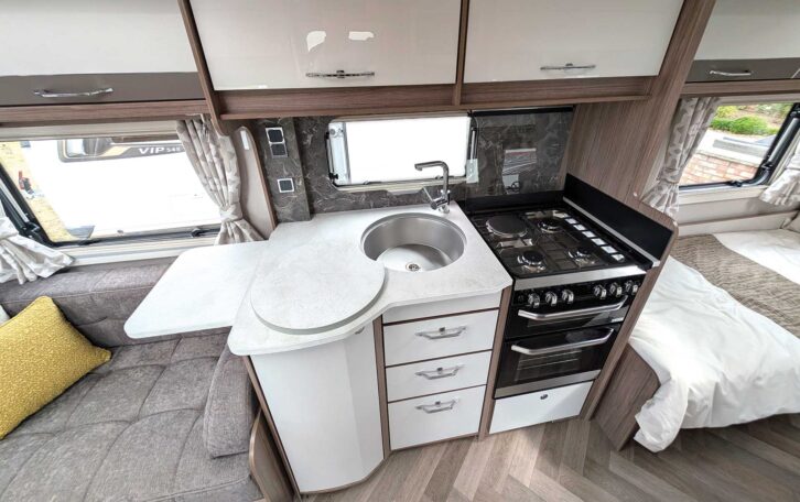 The kitchen in the VIP