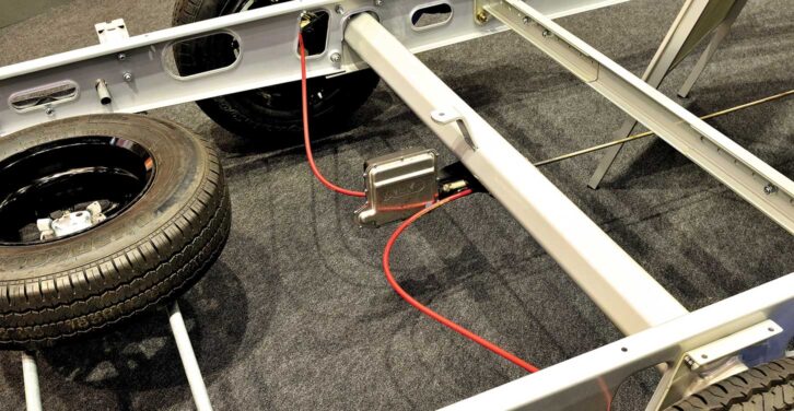 Al-Ko’s chassis, with ATC system and spare wheel