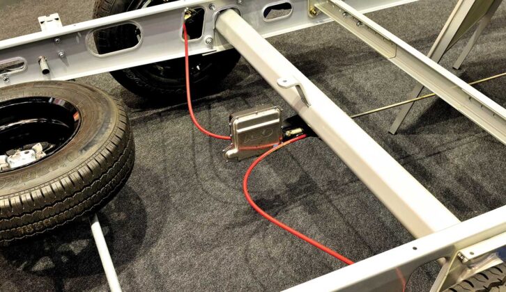 Al-Ko’s chassis, with ATC system and spare wheel