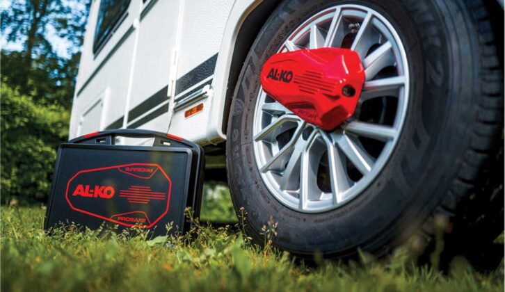The Al-Ko Prosafe wheel clamp security system