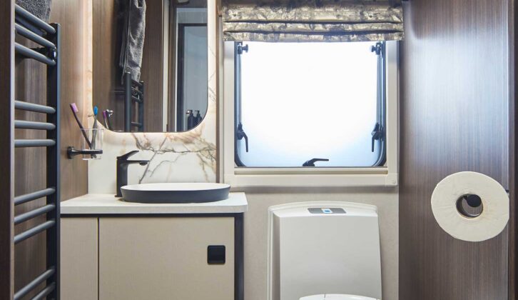 The main washroom in the Lusso IV