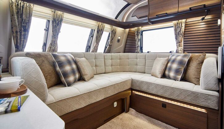 The Lusso IV's l-shaped lounge