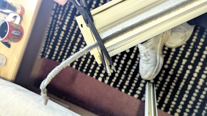 Reusing a section from the broken blind