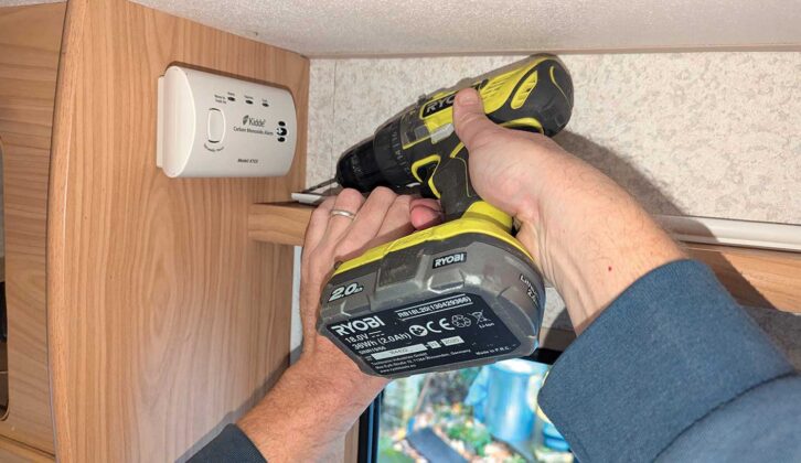 Drilling one of the small holes