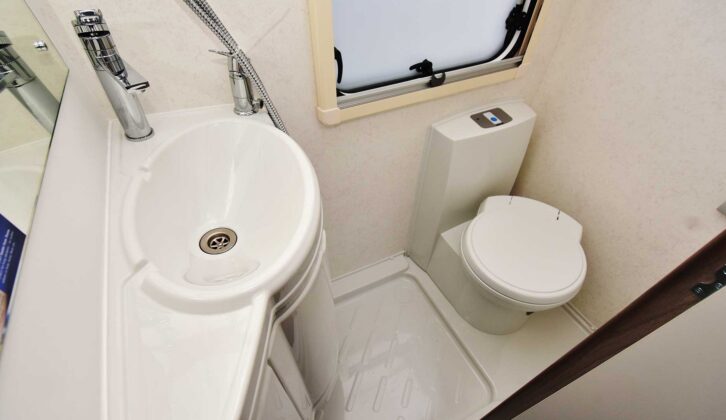 The compact corner washroom