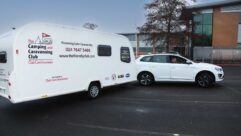 Conducting a tight turn while hitched up to a tourer