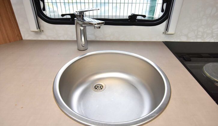 The stainless-steel sink