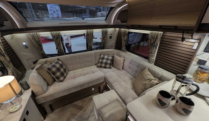 The front lounge is L-shaped