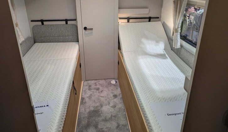 The fixed single beds in the Adora Seine