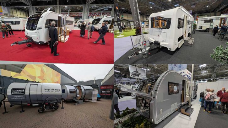 Caravans on display at the February NEC Show