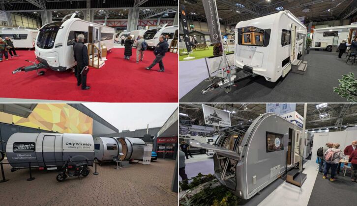 Caravans on display at the February NEC Show