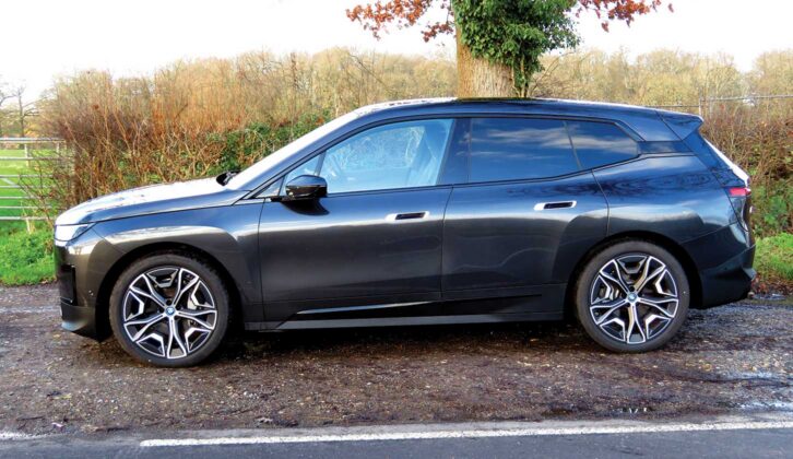 The BMW iX from the side