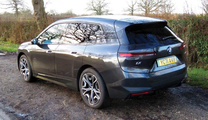 The rear of the BMW, showing how high the boot is