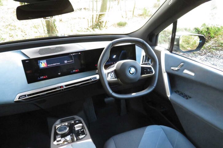 The touchscreen in the cab