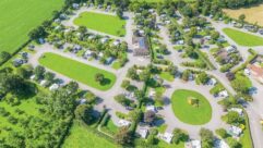 An aerial view of Old Oaks