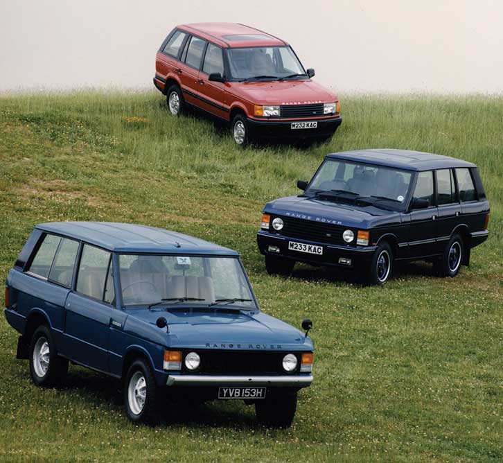 Three older Range Rovers