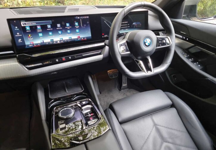 The cab in the BMW